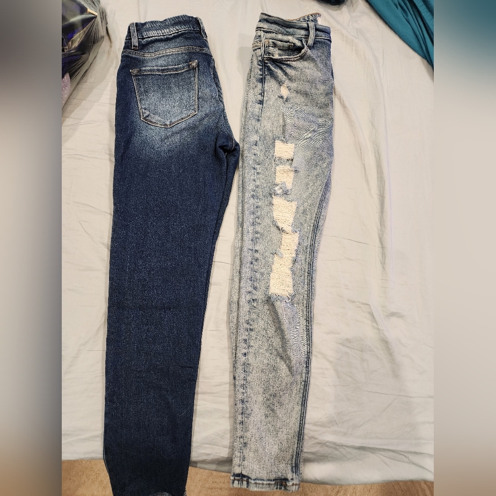 Stylish Blue and Gray Women's Jeans